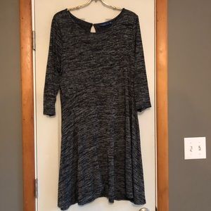 3/4 Sleeve Gray and Black Dress